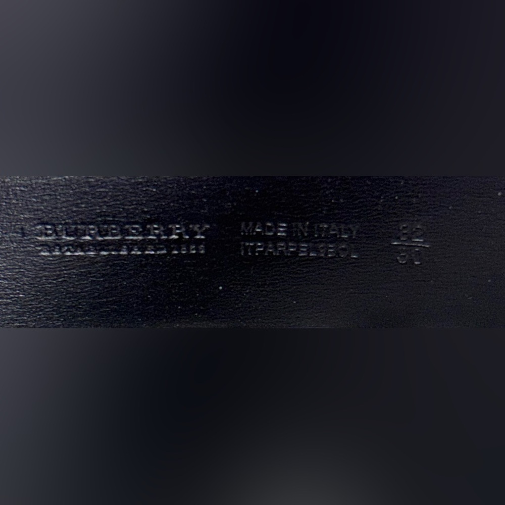 Burberry Hearts Black Leather Belt with Silver Buckle EC - Picture 4 of 7